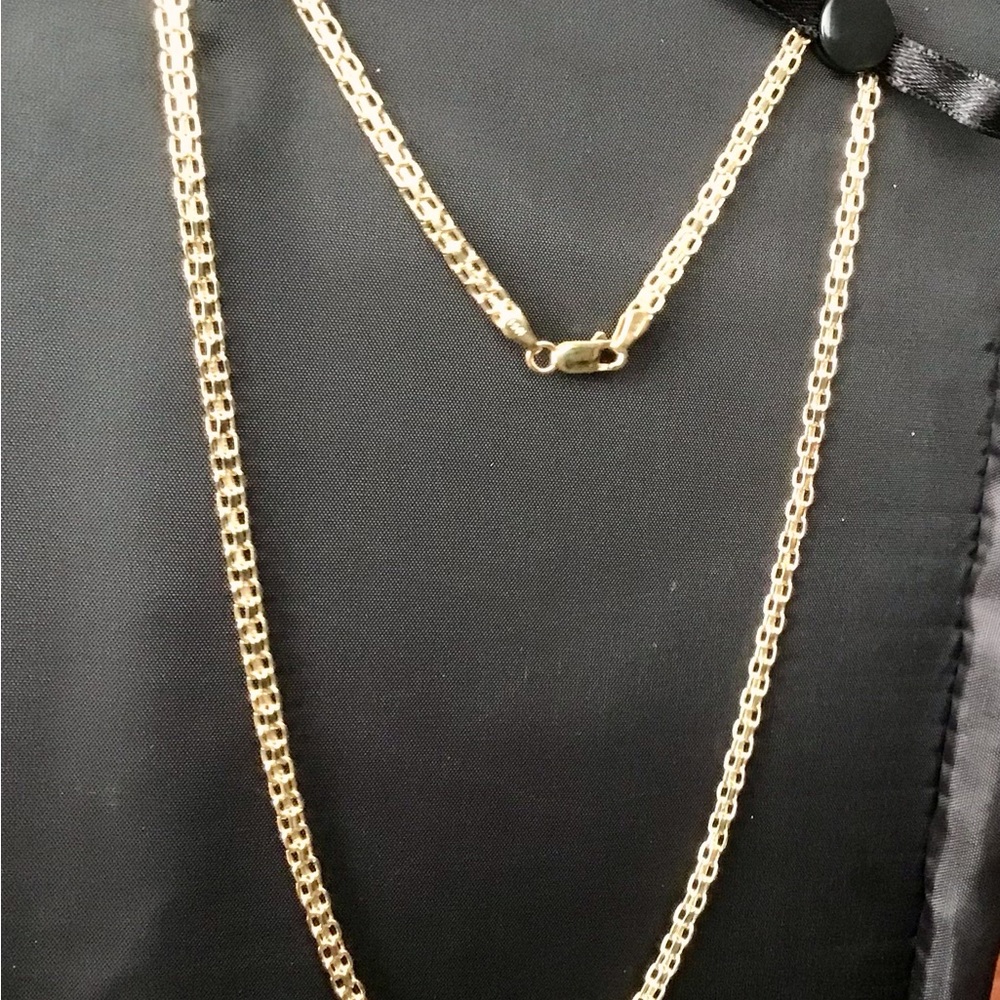 JTV 10K Yellow Gold Bismark Chain Necklace